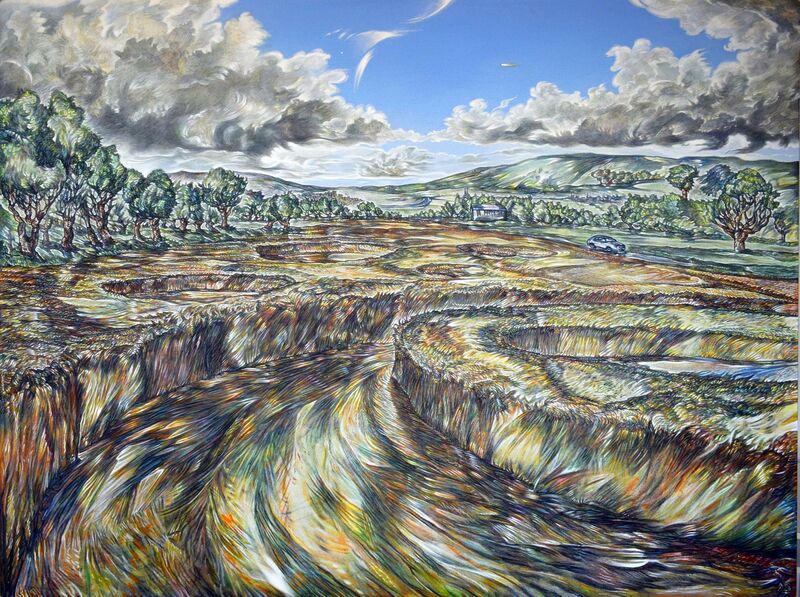 CROP CIRCLES - a Paintings by austen pinkerton